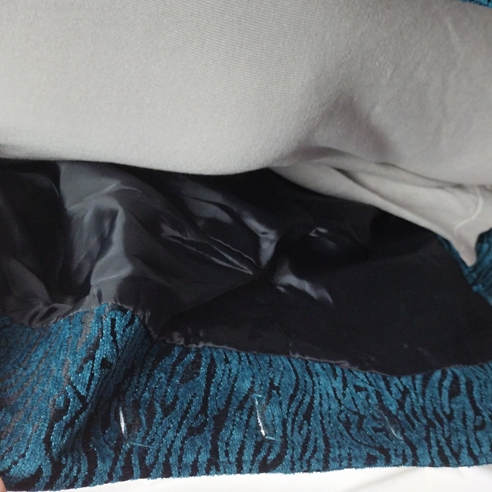 Notation Petite Teal Blazer Abstract Brocade Zebr… - image 7